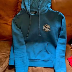 blue obey hoodie. size small